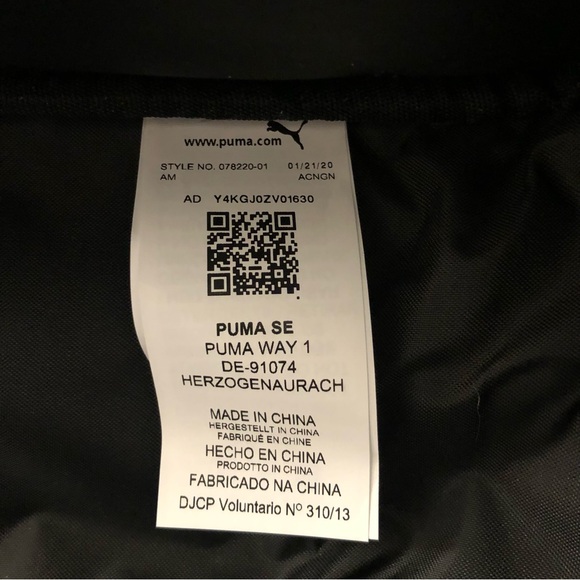 NEW Puma Black Golf Shoe Bag Mercedes Benz 2020 Divider Zippered NWT 078220-01 - Picture 8 of 10